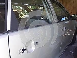 A factory recall?  the four door cars have defective door handles photo